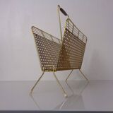 French metal magazine rack, 1960s