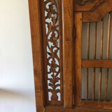 Indian carved wood window