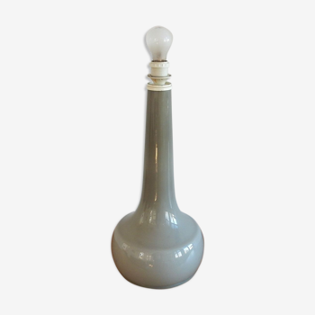 Lampe de bureau vintage en verre gris 1960s