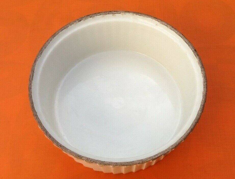 1930s Round soufflé dish N°2 White ceramic