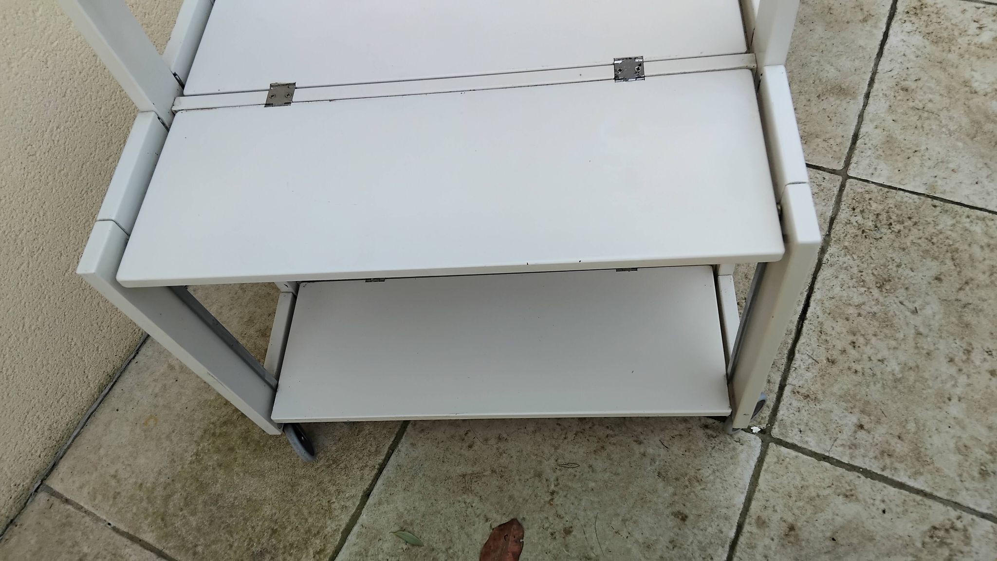 Desserte pliante TOBIA par CIATTI laqué blanc vintage design ITALIE