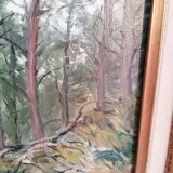 Oil on canvas Yves Delfo Forest landscape