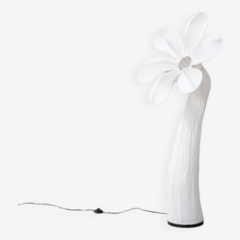 Lampadaire contemporain à fleurs en tissu