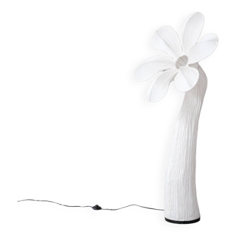 Contemporary fabric flower floor lamp