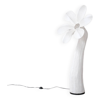 Lampadaire contemporain à fleurs en tissu