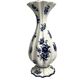 Capodimonte, blue and white ruffled vase, Italy, 20th century