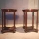 Pair of circular side tables.