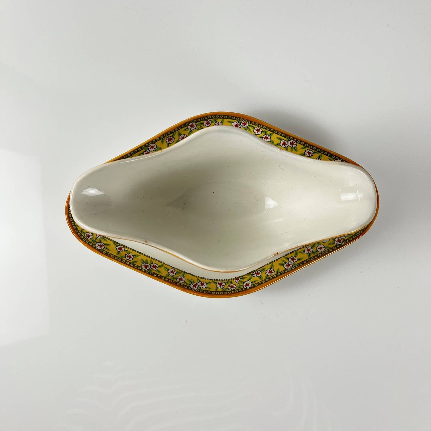 "Yvonne" ironstone sauceboat, Orchies, early 20th century