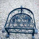 Porte-bouteille ancien en fer forgé