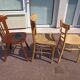 Set of 18 mismatched wooden bistro chairs - vintage