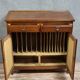 Trade furniture with inclined plane in solid stained beech, late 19th century