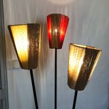 Lampadaire à 3 bras tripode vintage années 50/60