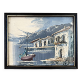 Huile sur toile mise sous verre