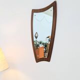 Scandinavian teak mirror from the 60s