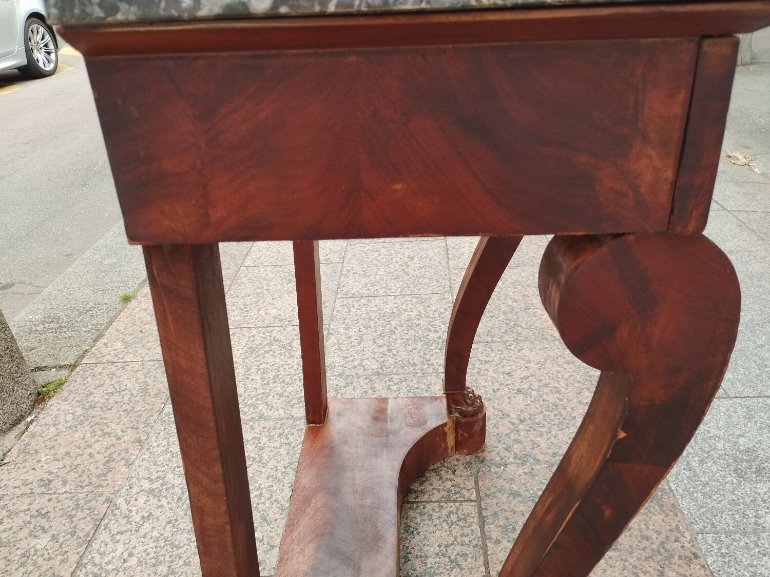 Antique Louis XVI style console with marble top