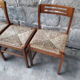 Set of 3 chairs and 2 Scandinavian stools