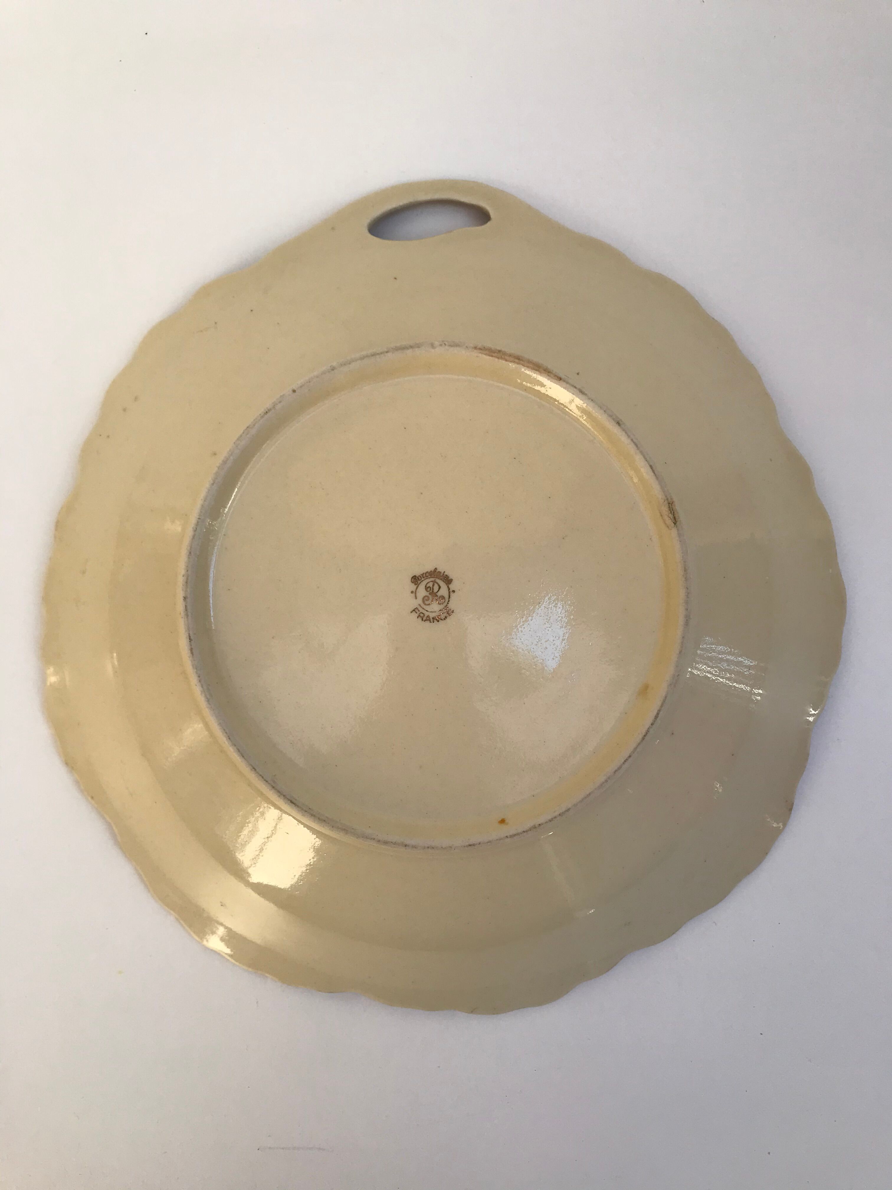 Vintage porcelain and enamel fruit bowl