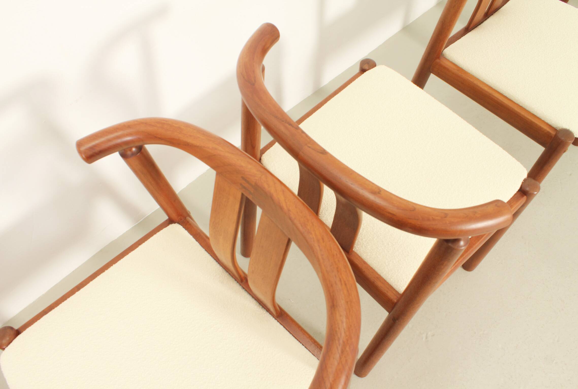 Six teak chairs by Hans J. Frydendal, Denmark 1970