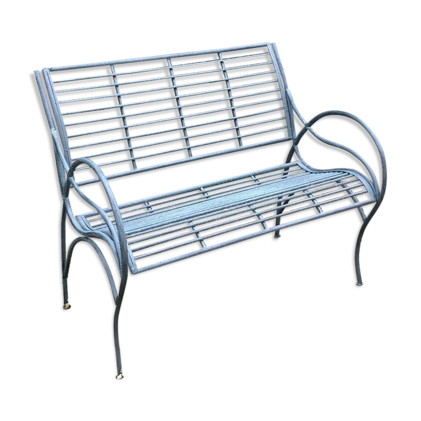 Iron garden bench