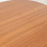 Round extending table, light oak, East Germany, 1960s