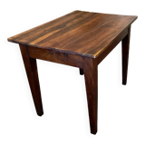 Table cuisine ou bureau, noyer/epoxy or, restaurée