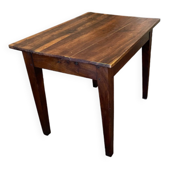 Kitchen or office table, gold walnut/epoxy, restored