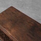 Rare Large Gothic 16th century carved solid oak chest, France