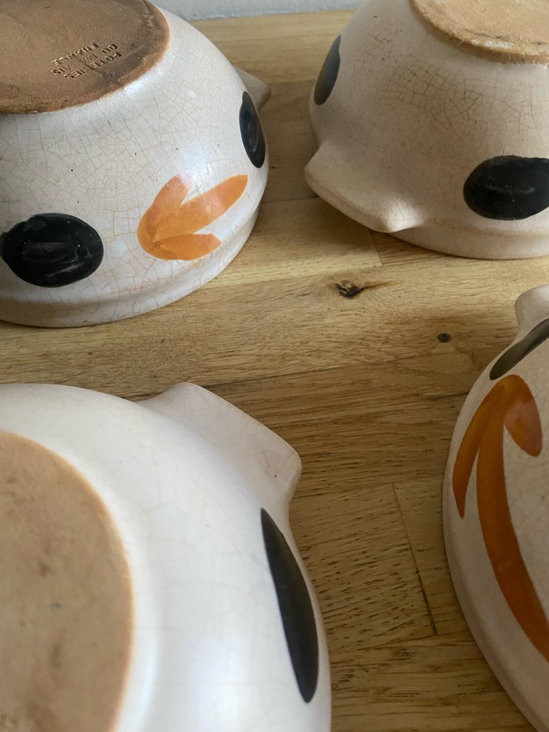 4 vintage Marais pottery bowls