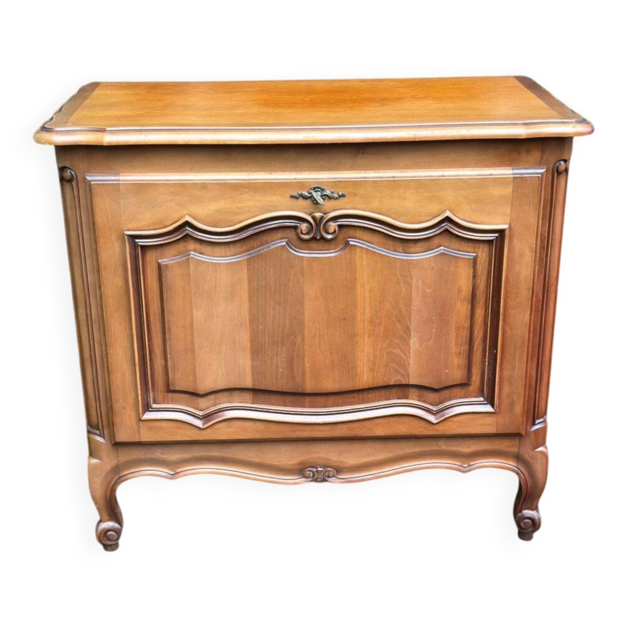 Louis XV buffet TV bar with mirror in solid wood