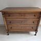 Empire style chest of drawers with 3 drawers in light walnut