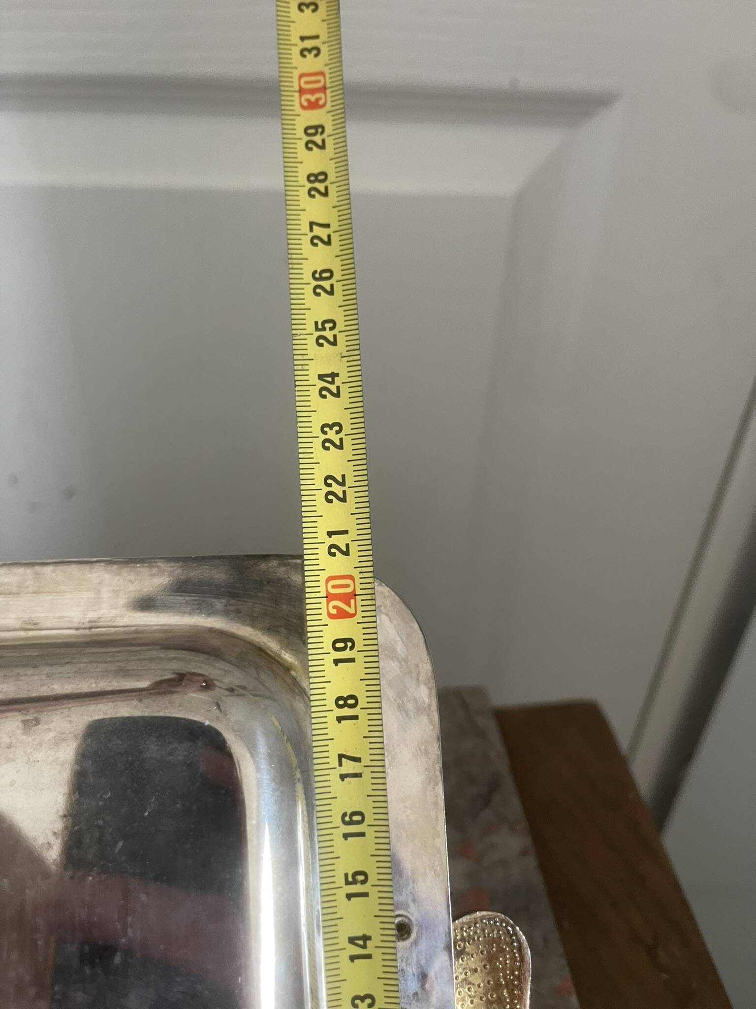 Vintage Silver-Plated Metal Art Deco Serving Tray with Gilded Knot Handle