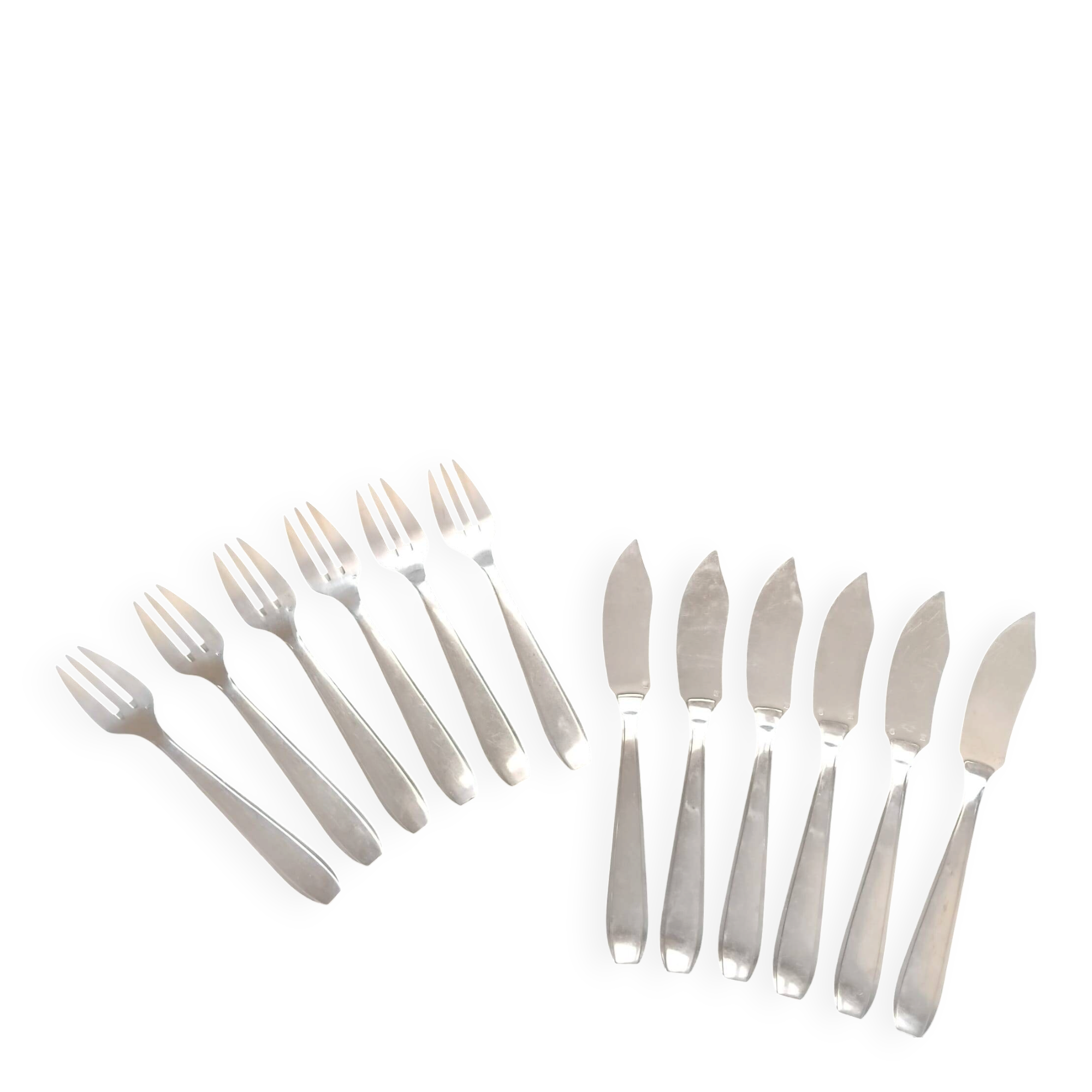 12-piece fish service - Art Deco style - Dell Inox
