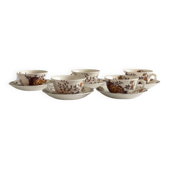 5 tasses et soucoupes Anglaises Mason’s