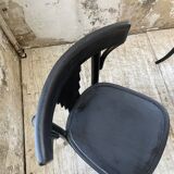 Set of 7 black bistro chairs