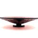 Art deco violet glass centerpiece, Le Verre Francais, Charles Schneider, France, 1930s