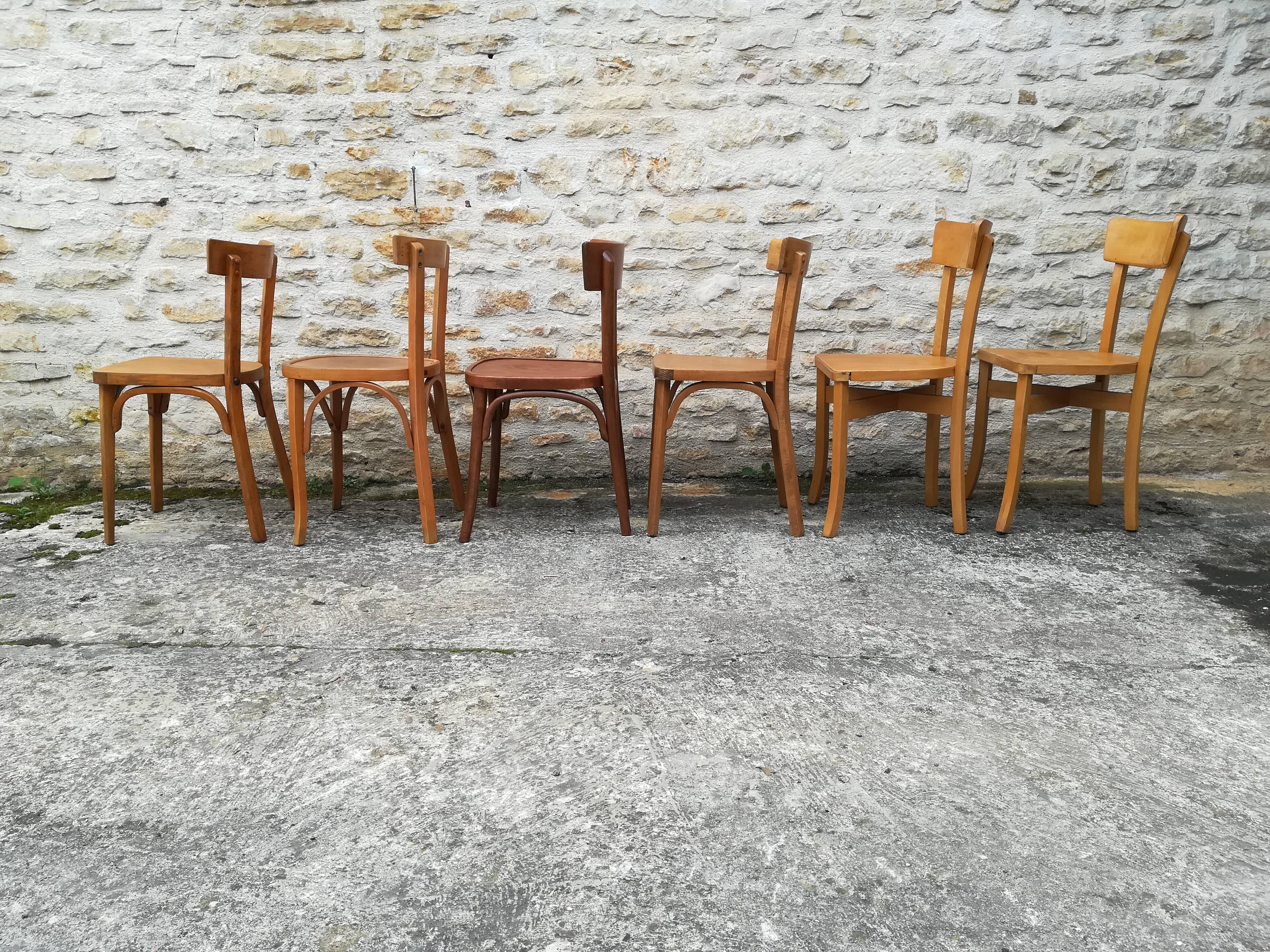 Mismatched bistro chairs