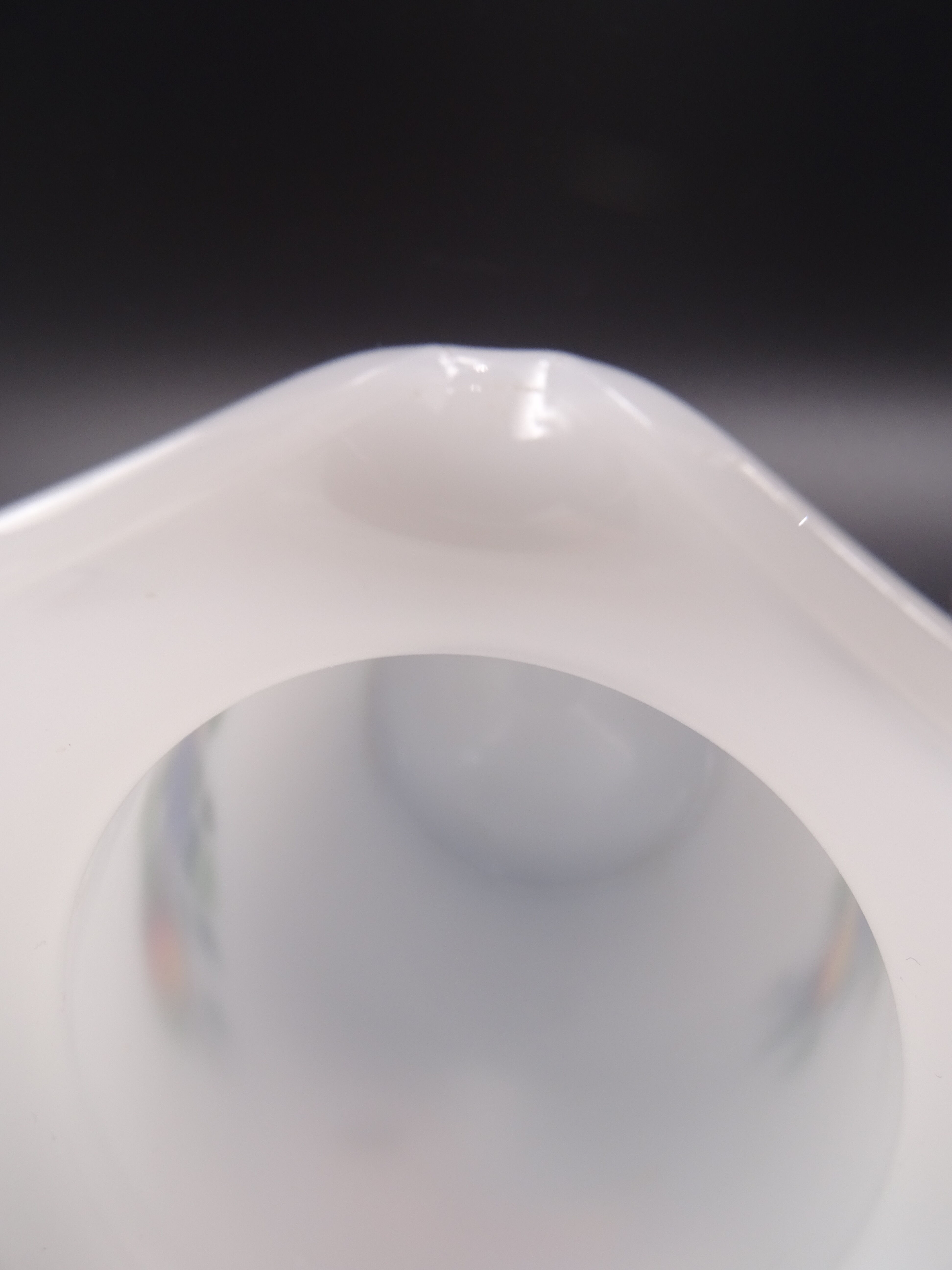 Pitcher or broc in opaline Arcopal fruit décor 1970