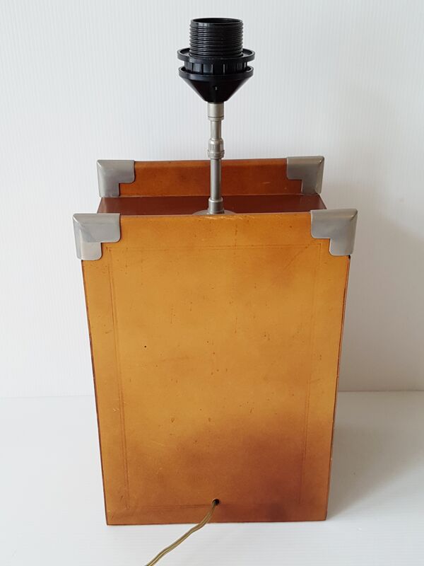 Lampe en cuir ou simili-cuir 1970 vintage 70's