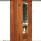 Vintage wardrobe, 1-door wooden wardrobe with beveled mirror, hanging wardrobe