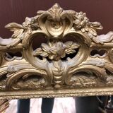 Old mirror gilded pediment 102 x 66 cm