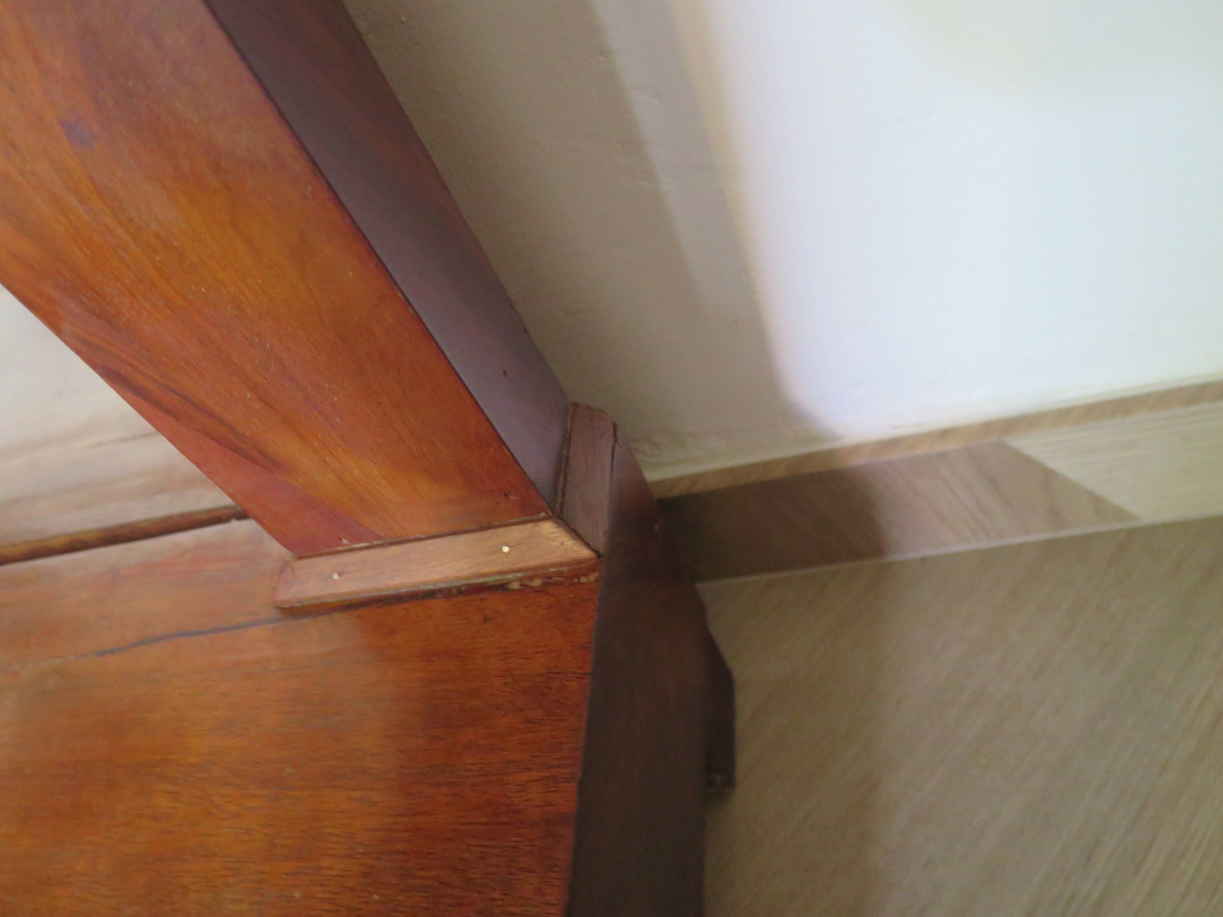 console-style empire/restauration-à crosses-fond de miroir-pieds griffes