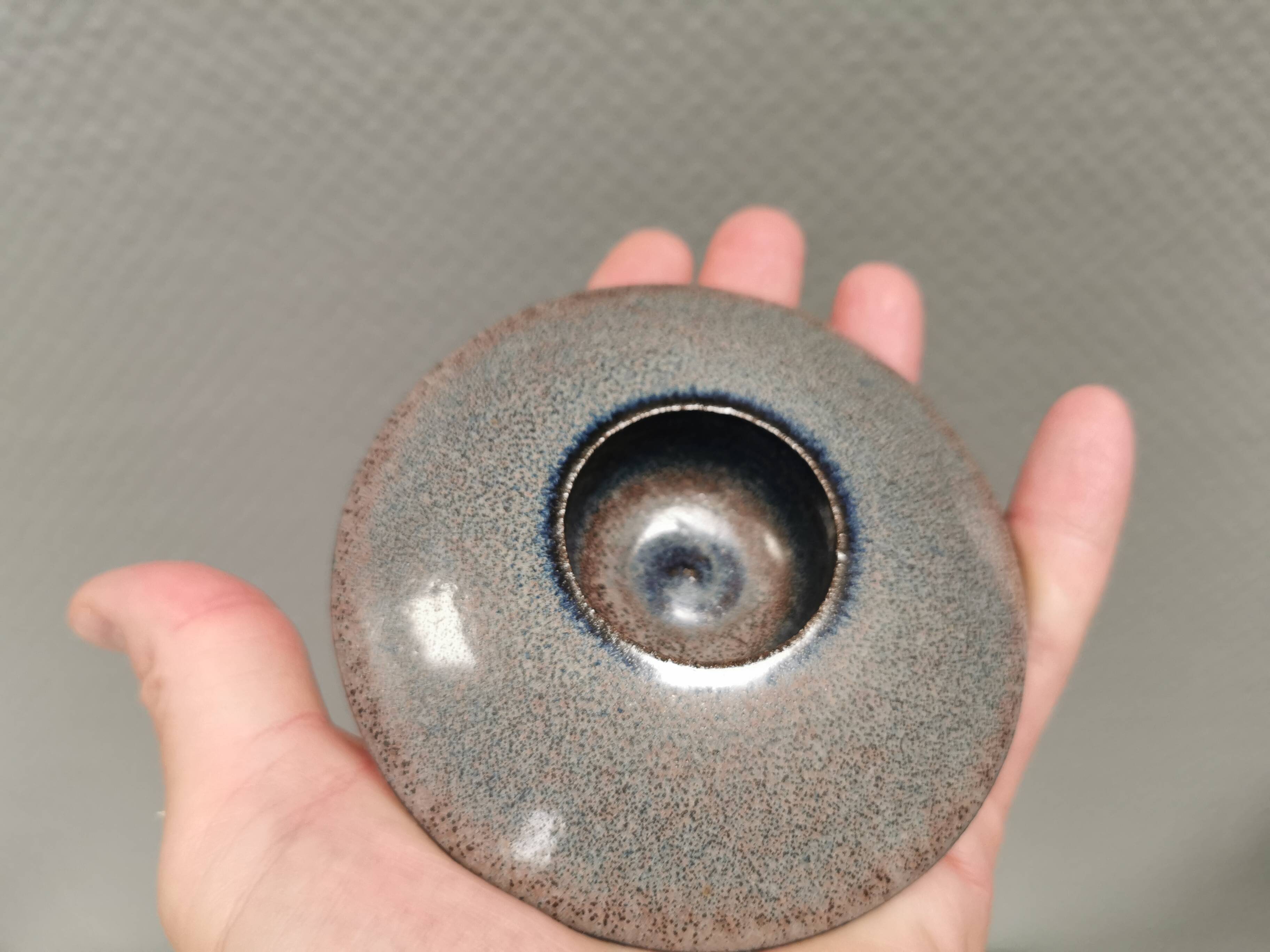Little ceramic tea-light holder, made by M, Denmark, 1990s