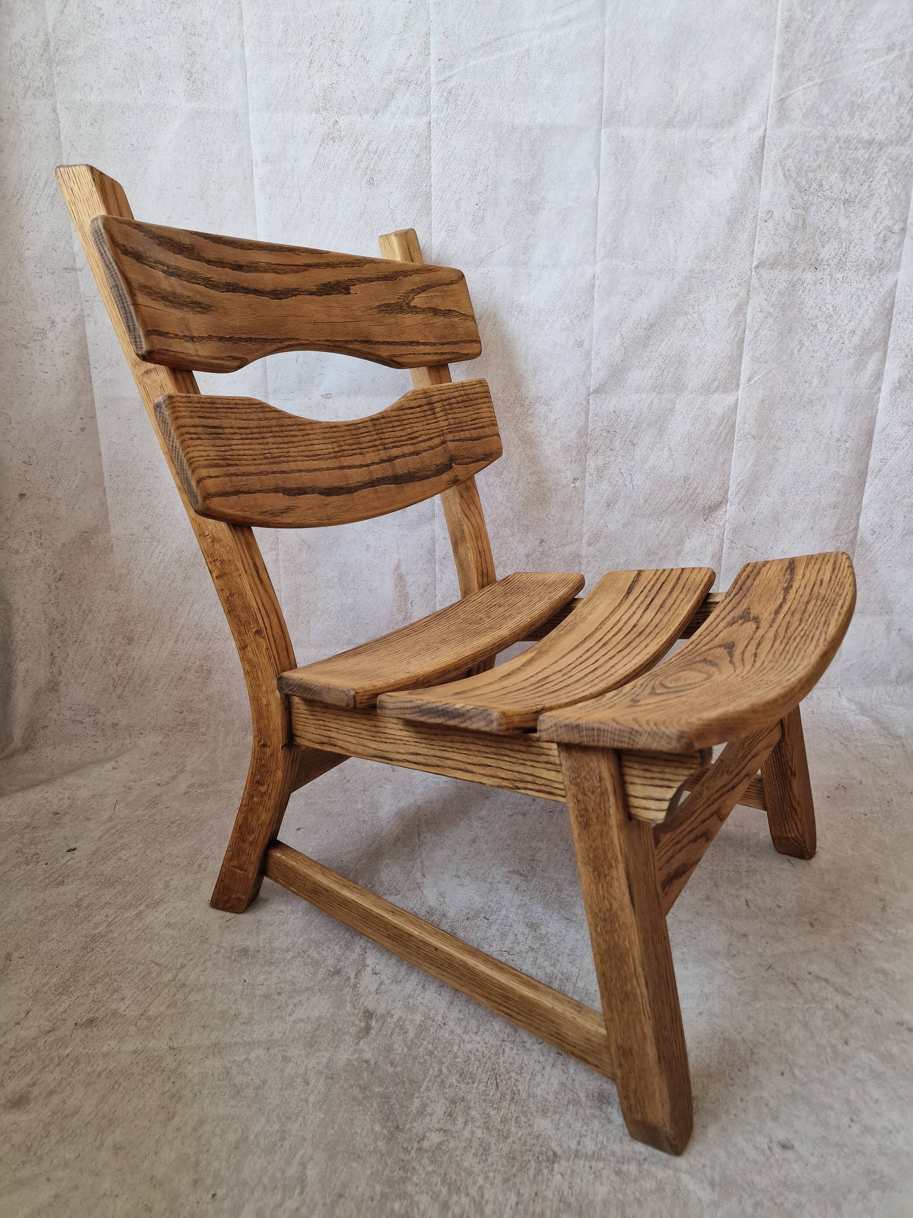 Pair of brutalist armchairs by Dittman & CO for AWA Radboud