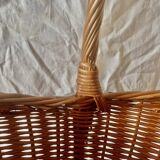 Old woven wicker umbrella stand