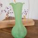 Vase vert col haut pâte de verre