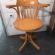 Swivel office chair in curved wood, 1950s