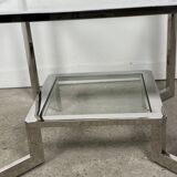 Chrome and glass coffee table / end table
