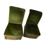 Pair of vintage green velvet heaters