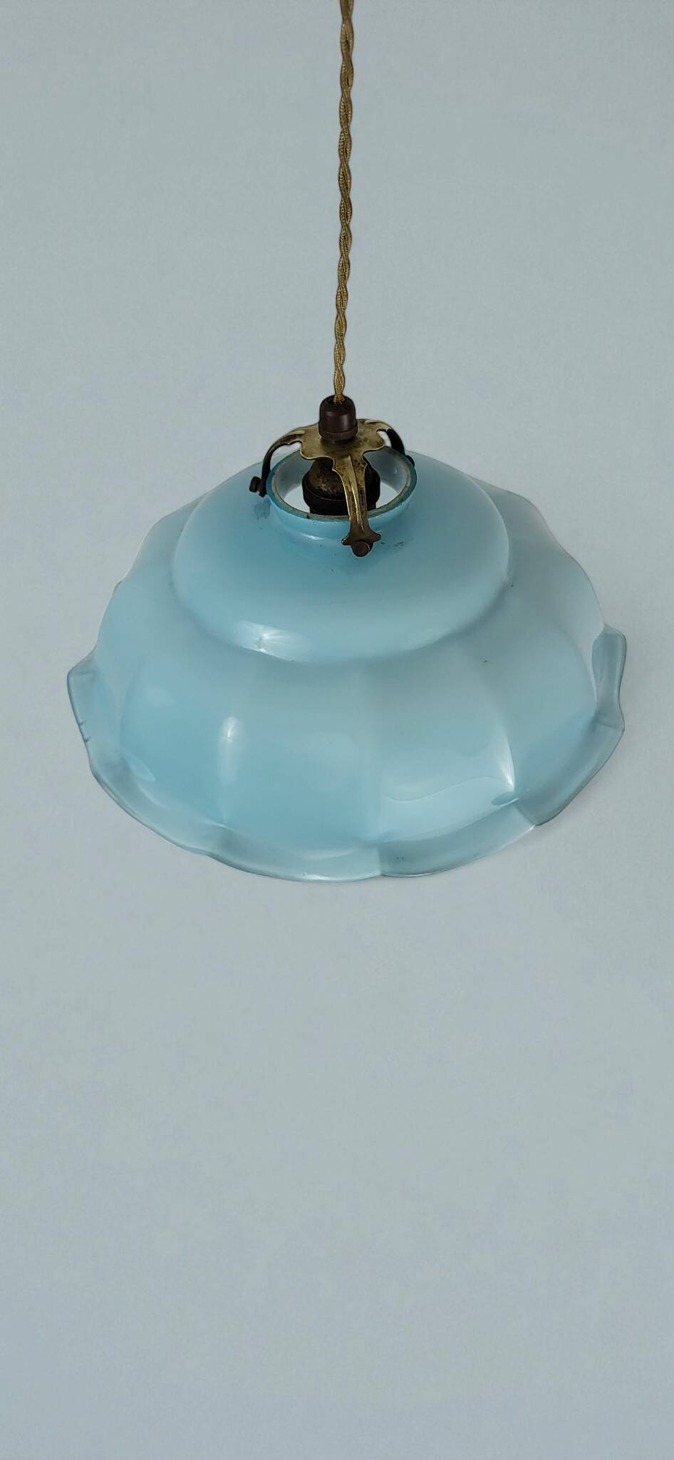 Opal glass pendant light