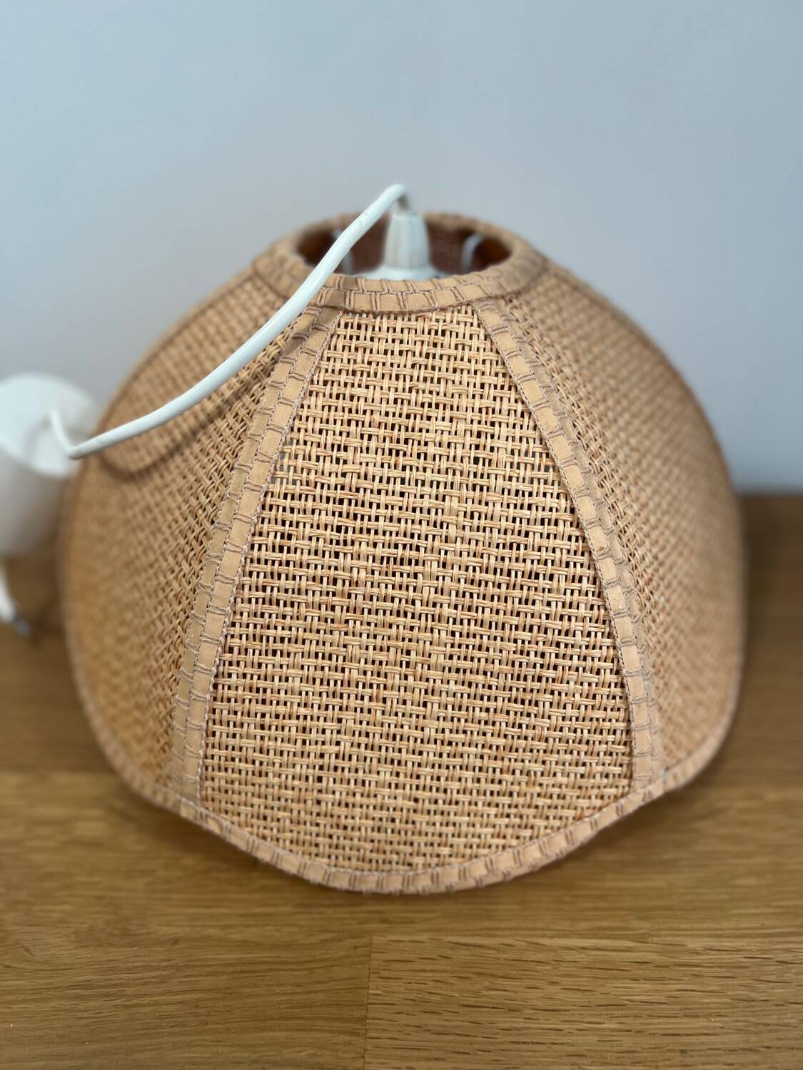 Vintage raffia pendant light